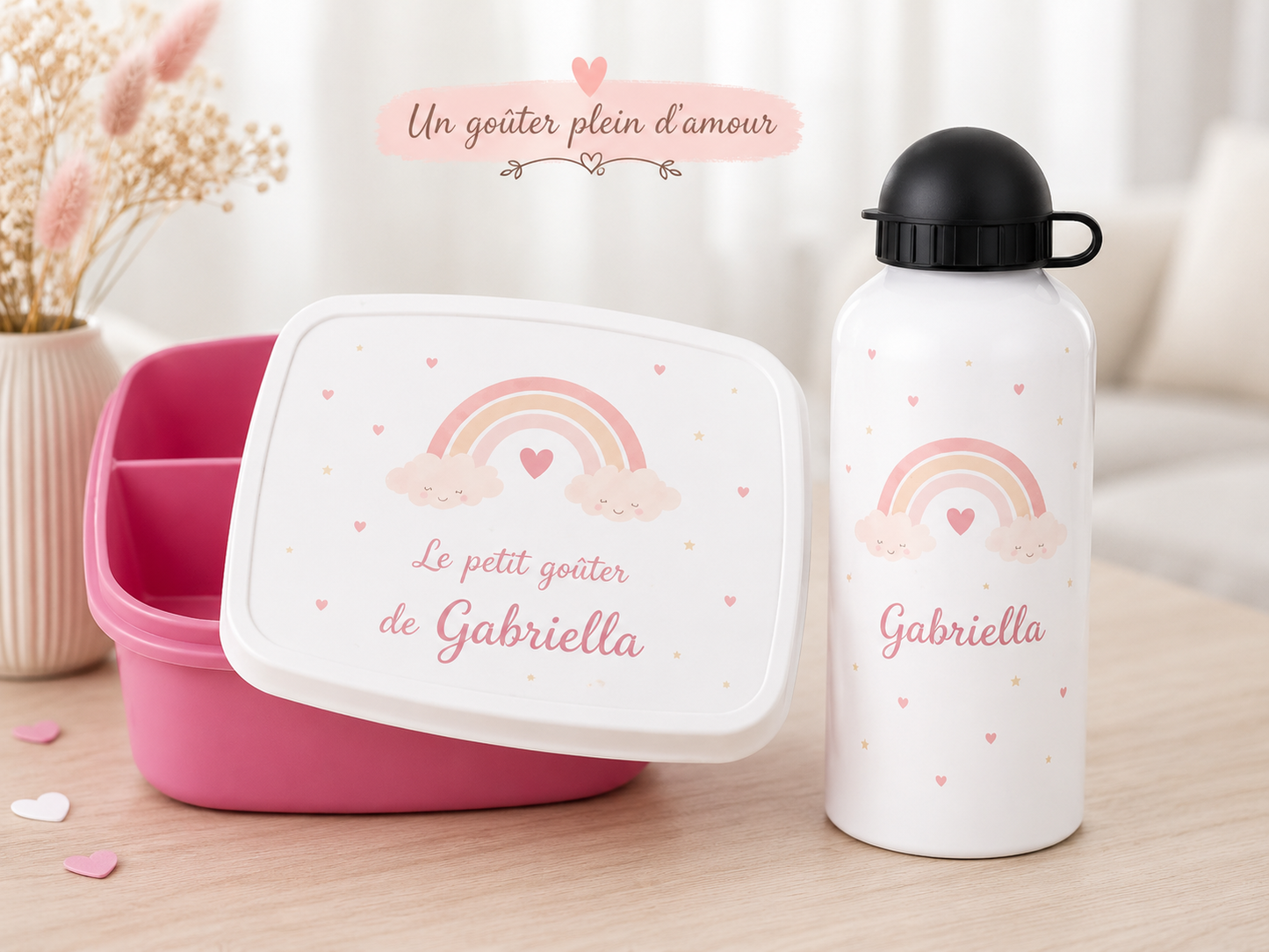 Gourde et/ou Boîte à goûter | Arc en Ciel 🌈