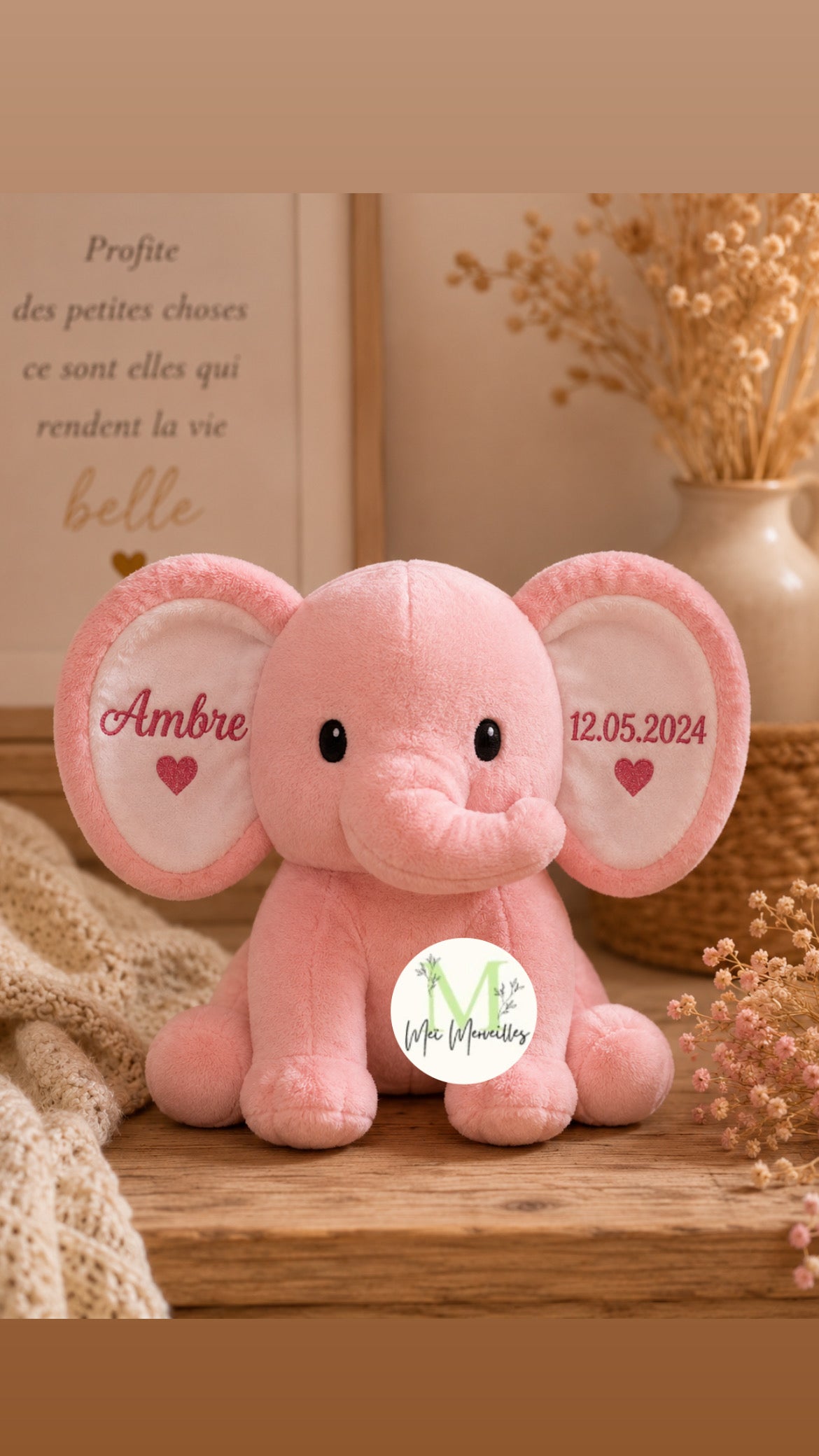 Éléphant 🐘 Rose