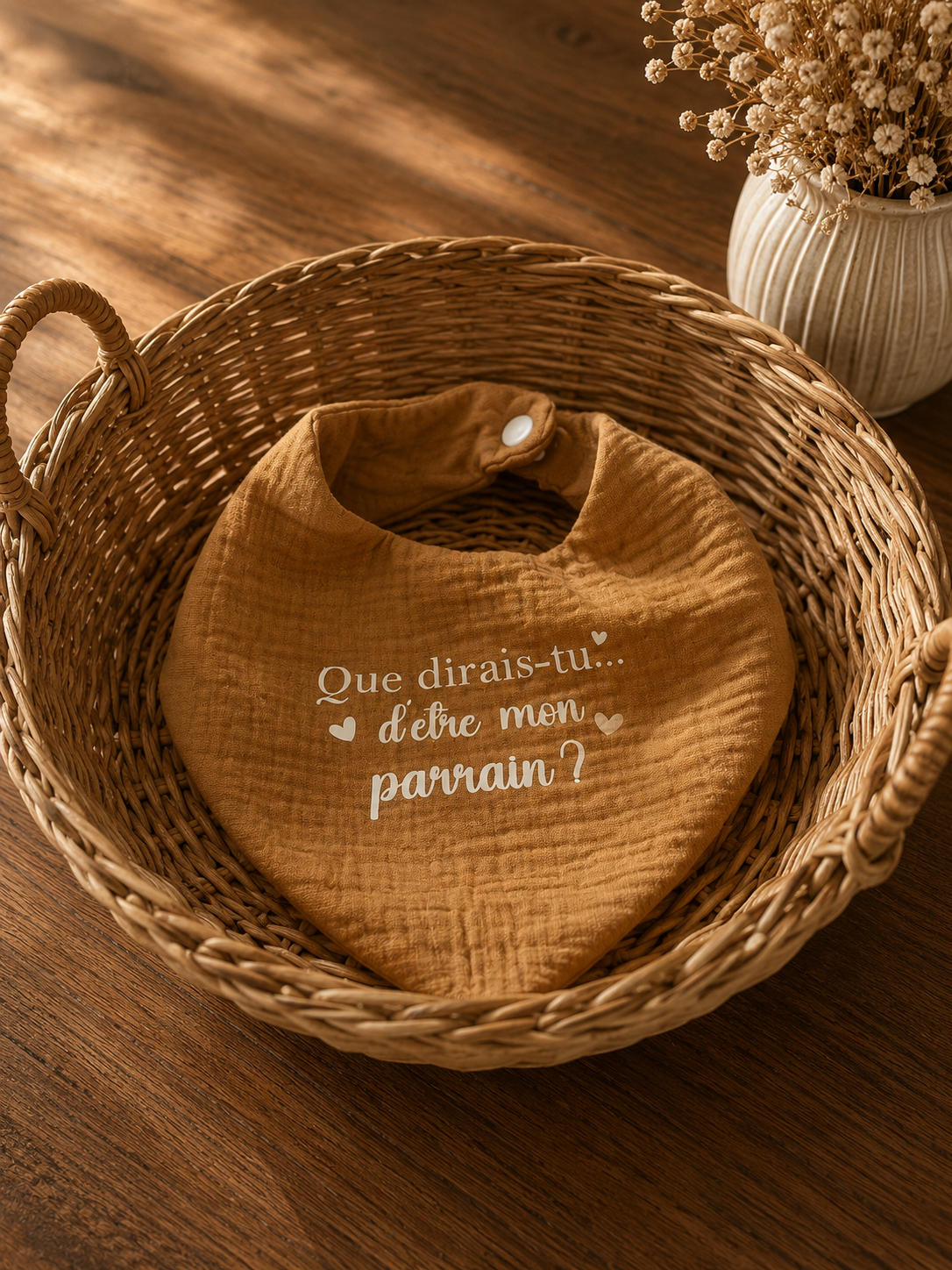 Dispo de suite | bavoir parrain