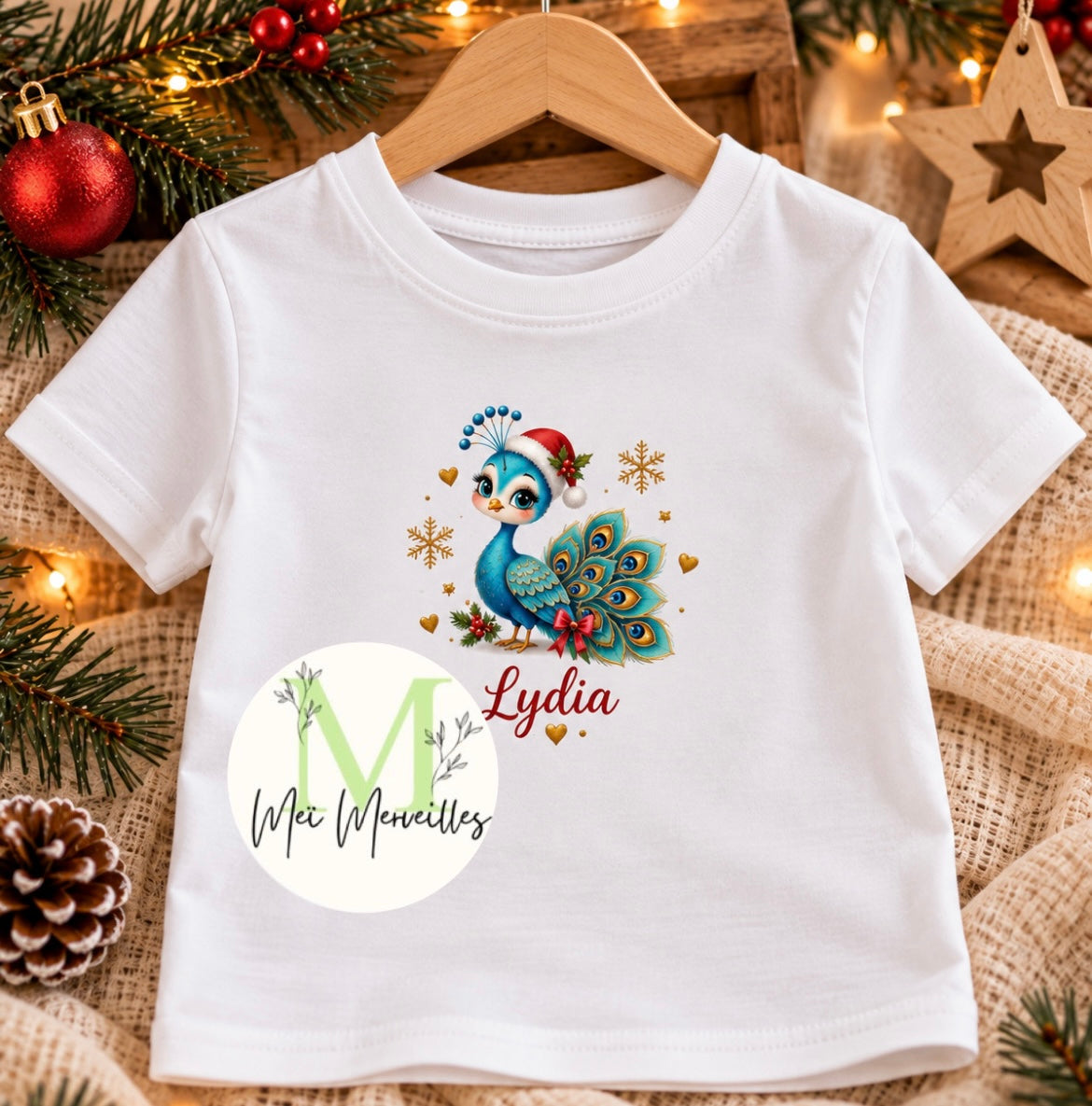 T-shirt Noël | Paon