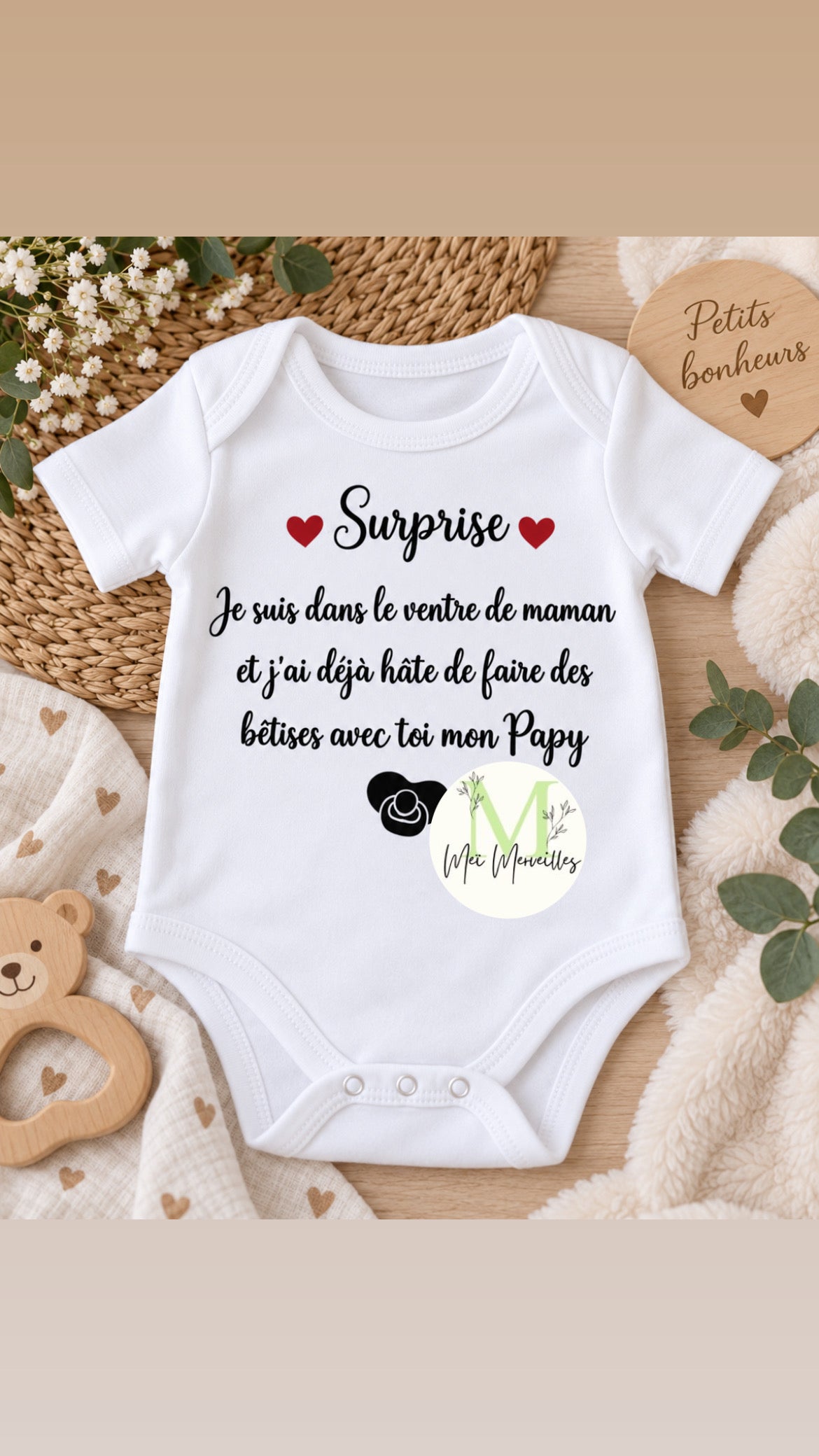 Body annonce grossesse | Mamie ou Papy