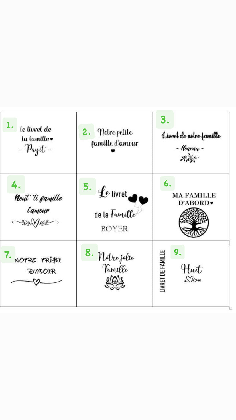 Protège livret famille | Paon à personnaliser