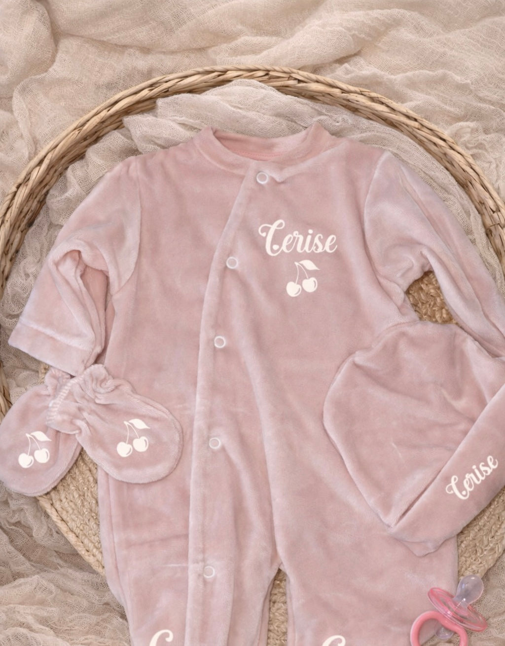 VELOUR rose claire | Cerise