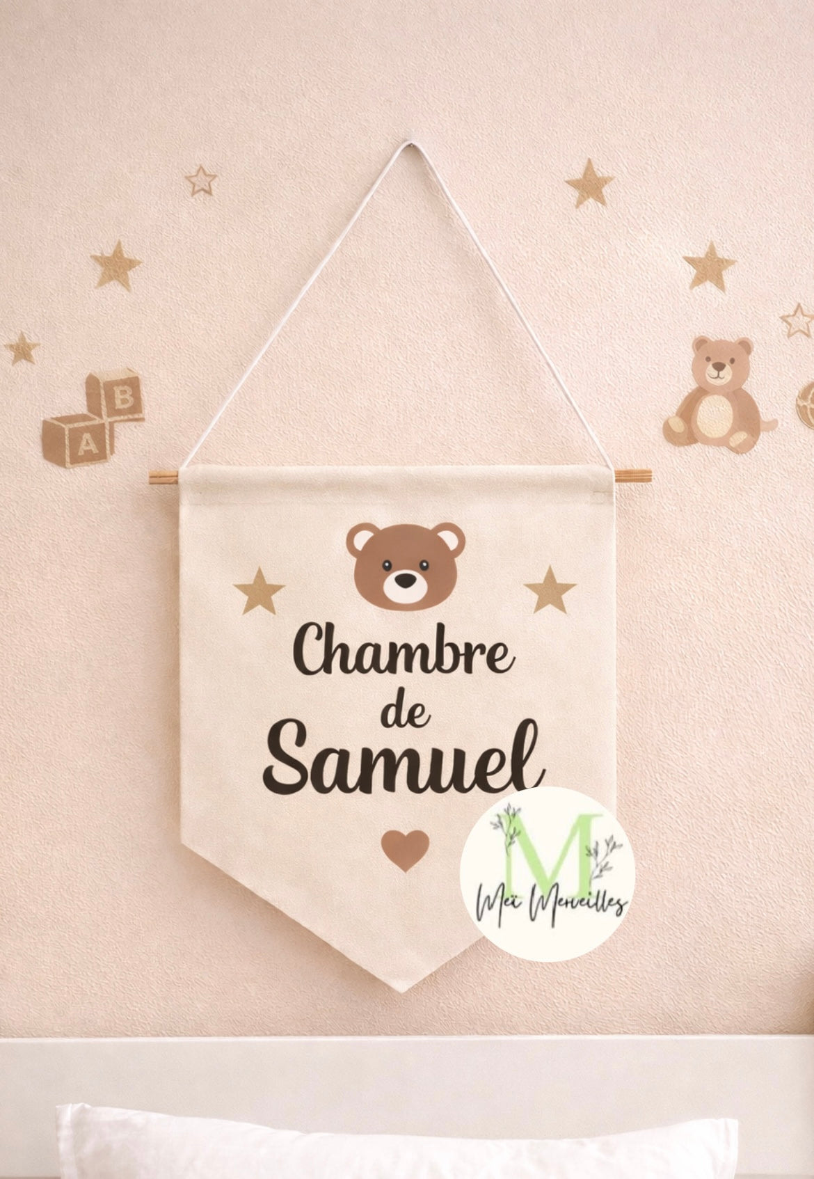 Fanion chambre | Ourson đ»