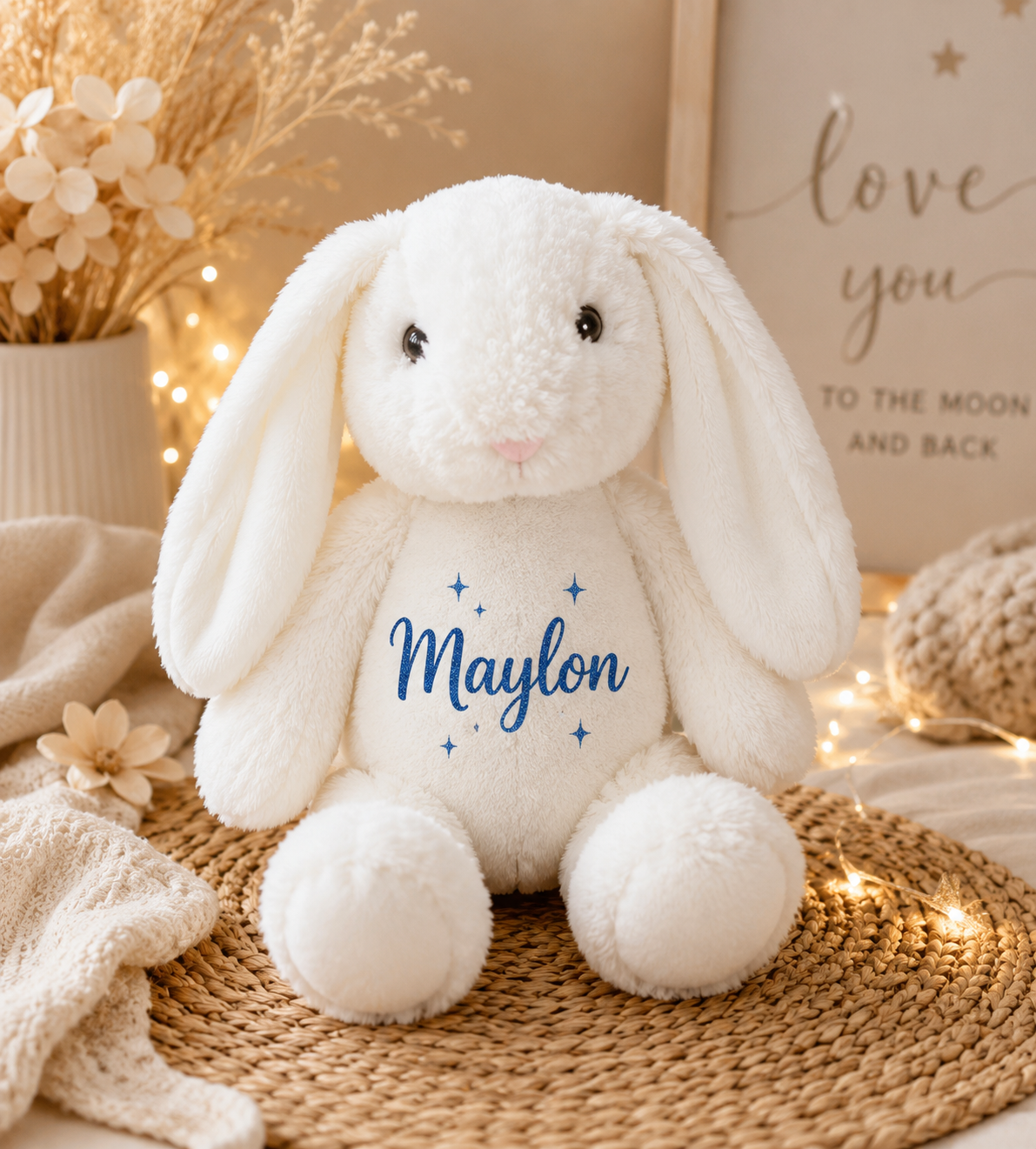 Précommande pour Mi-Août _ Doudou lapin blanc