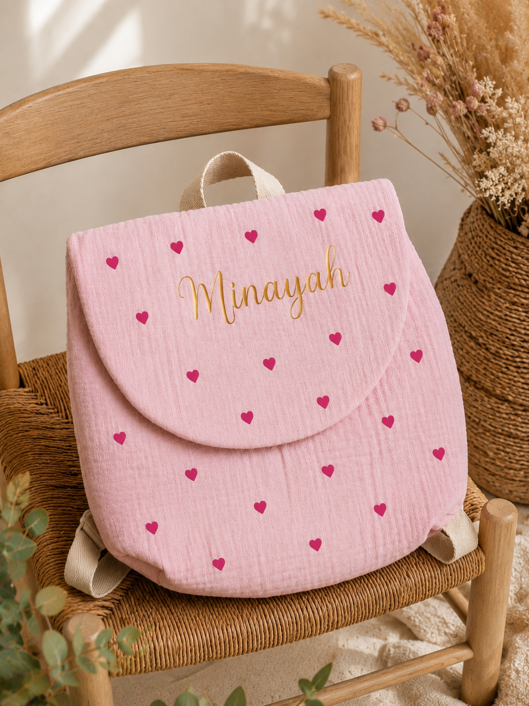 Sac à dos | Plein de cœurs rose