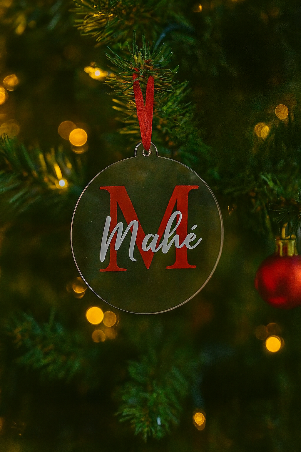 Boule acrylique plate _ Lettre Simple