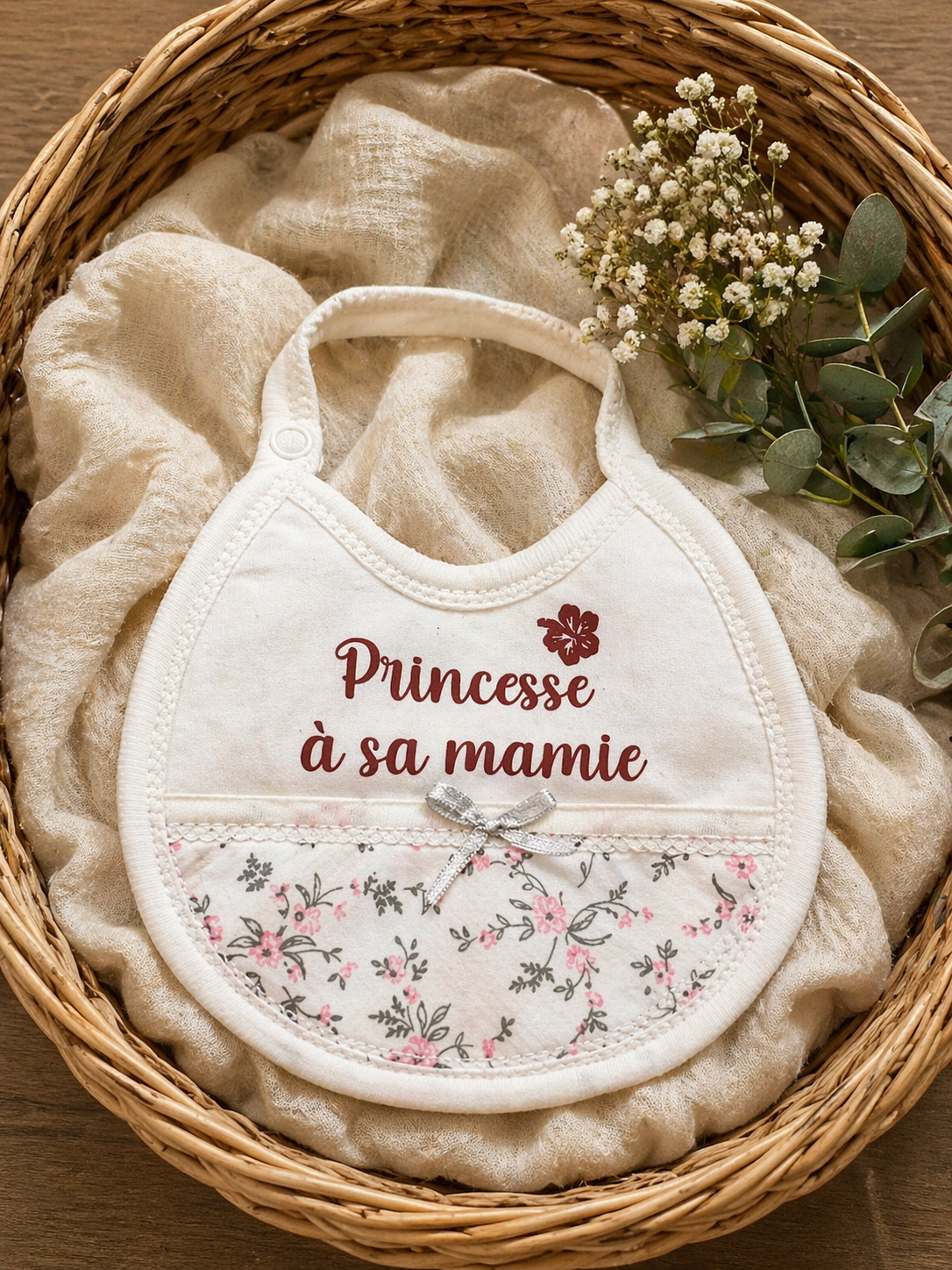 Dispo de suite | Bavoir princesse mamie