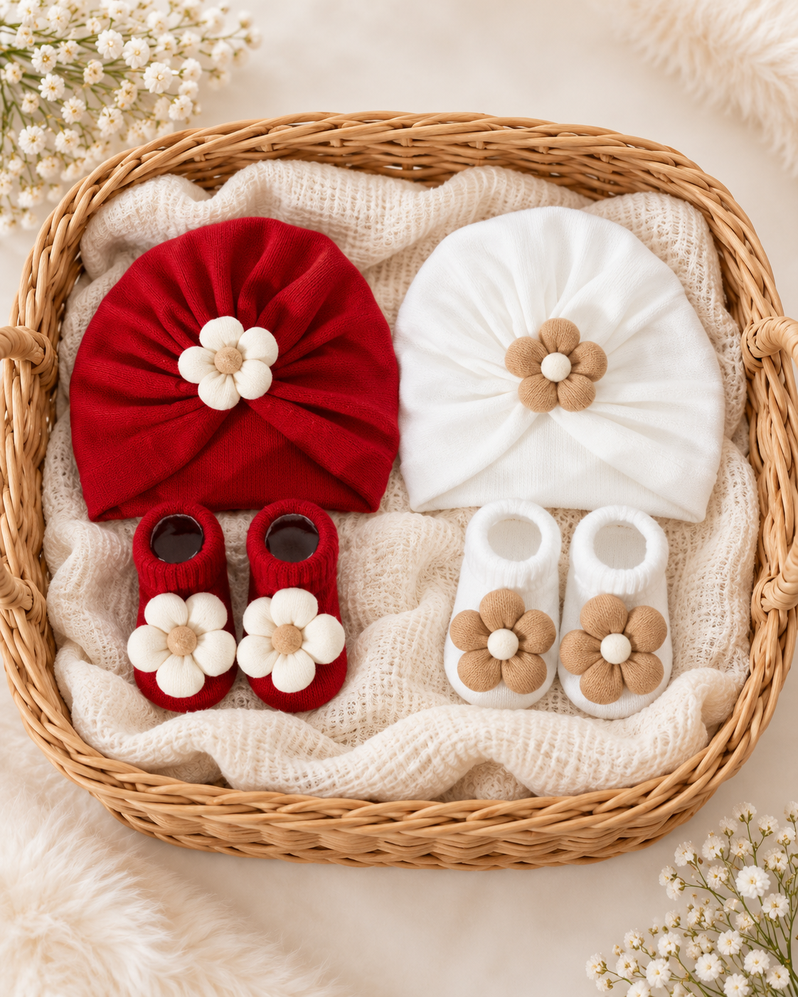 Turban fleur et chaussettes
