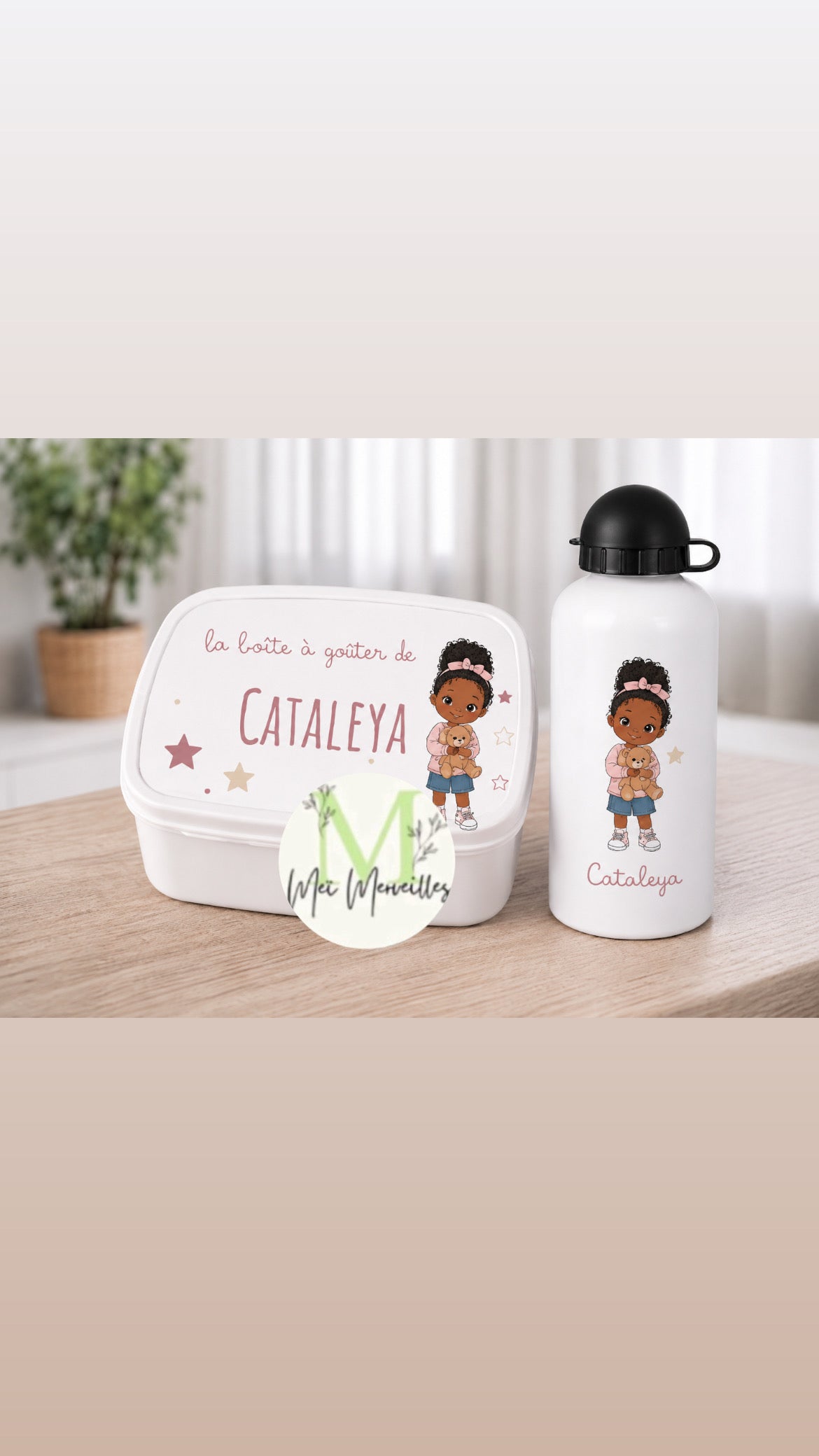 Gourde et/ou Boîte à goûter | Petite fille