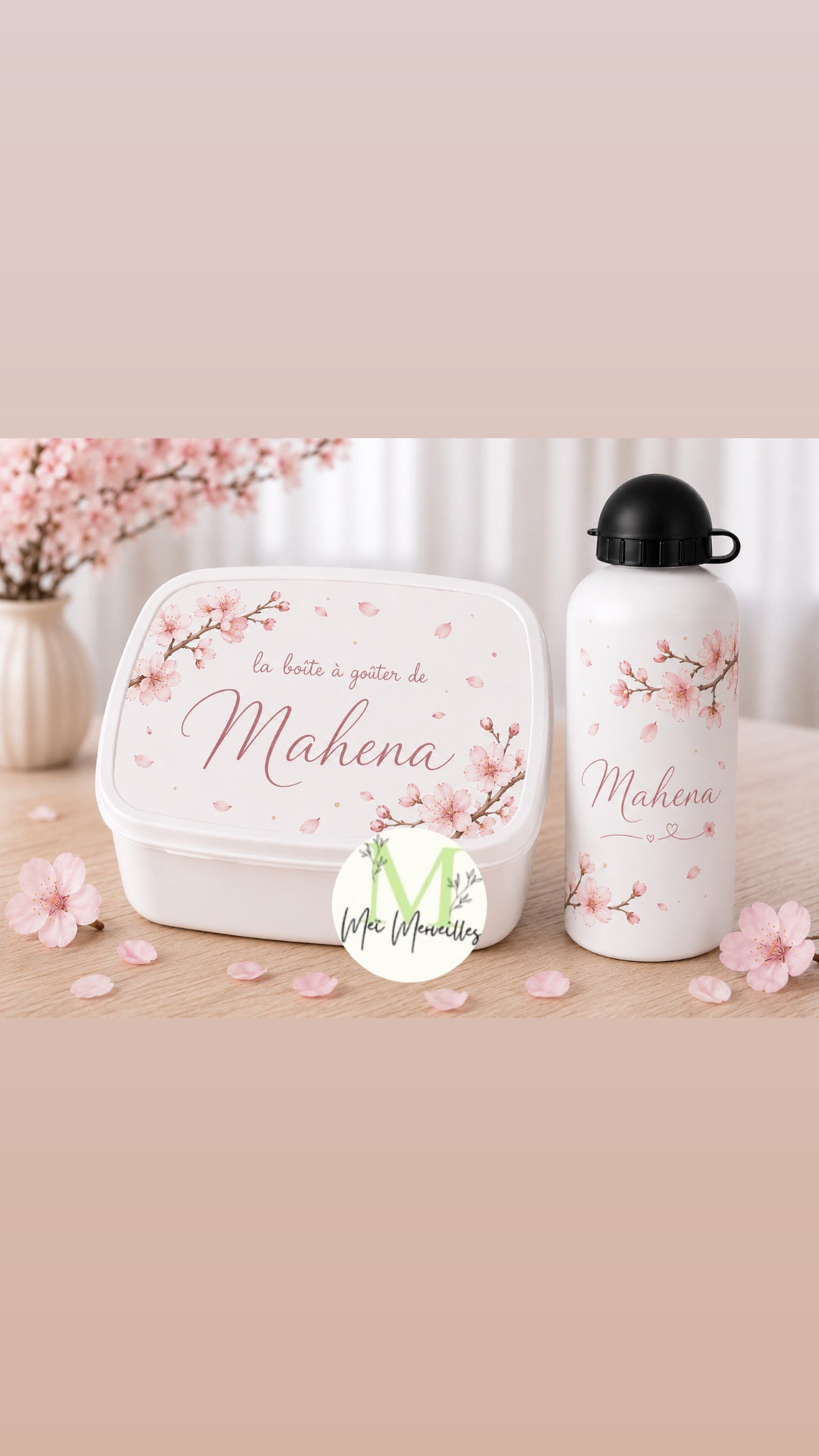 Gourde et/ou Boîte à goûter | Fleur de cerisier 🌸