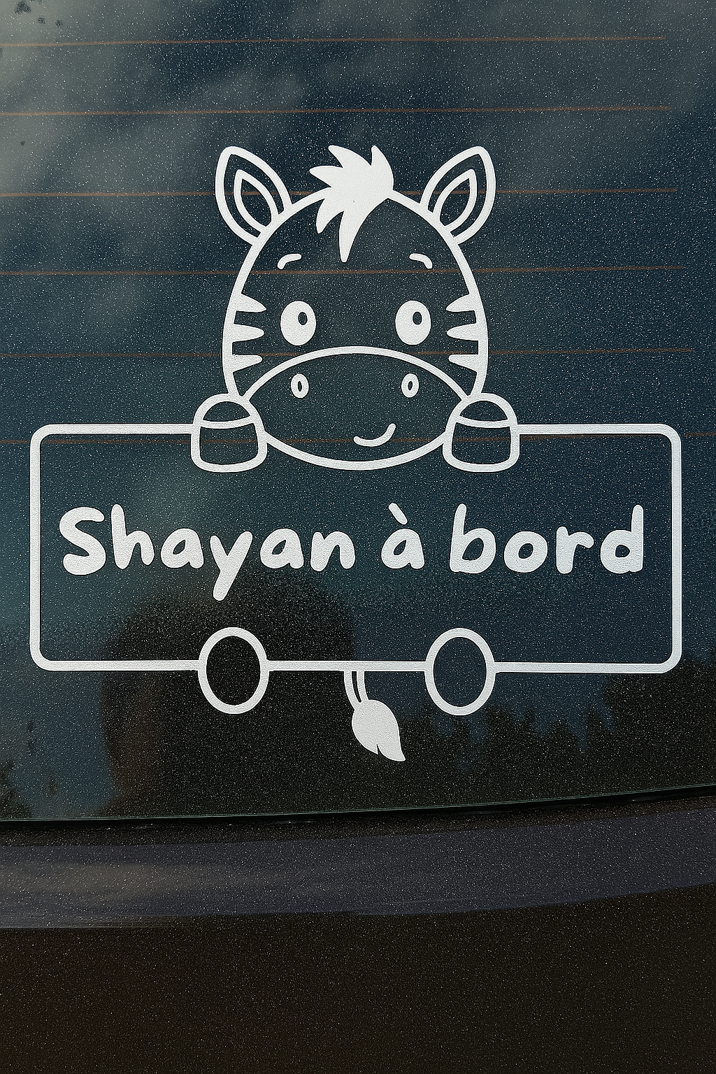 Stickers bebe à bord | Zèbre