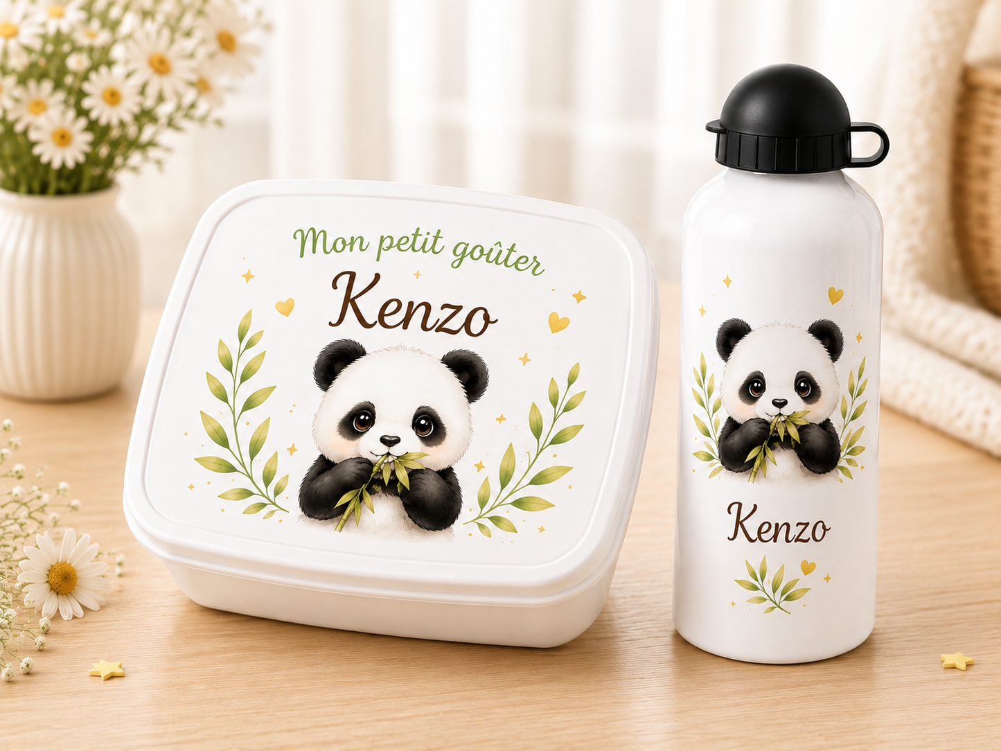 Gourde et/ou Boîte à goûter | Panda 🐼
