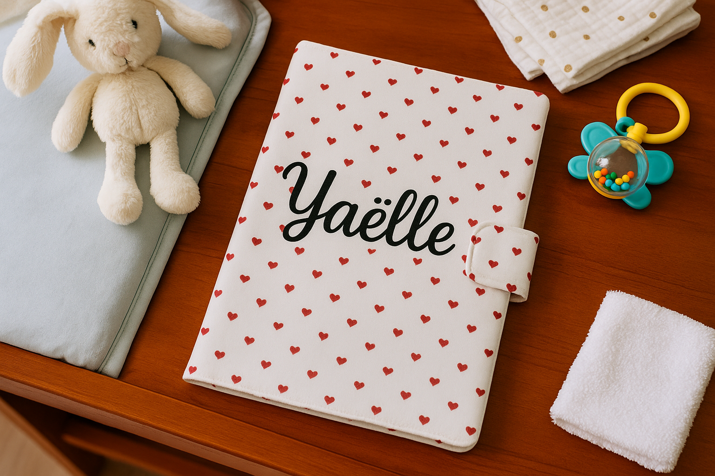 Protège carnet de santé | Plein de cœur rouge ❤️