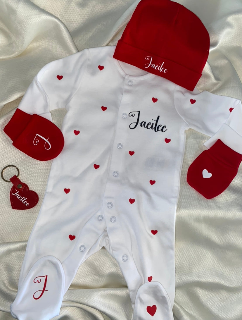 Tenue naissance | Cœur | COTON