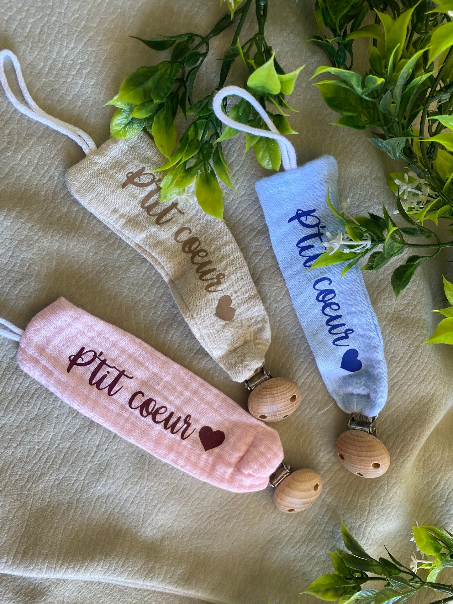 Dispo de suite | Attache sucette P’tit Coeur