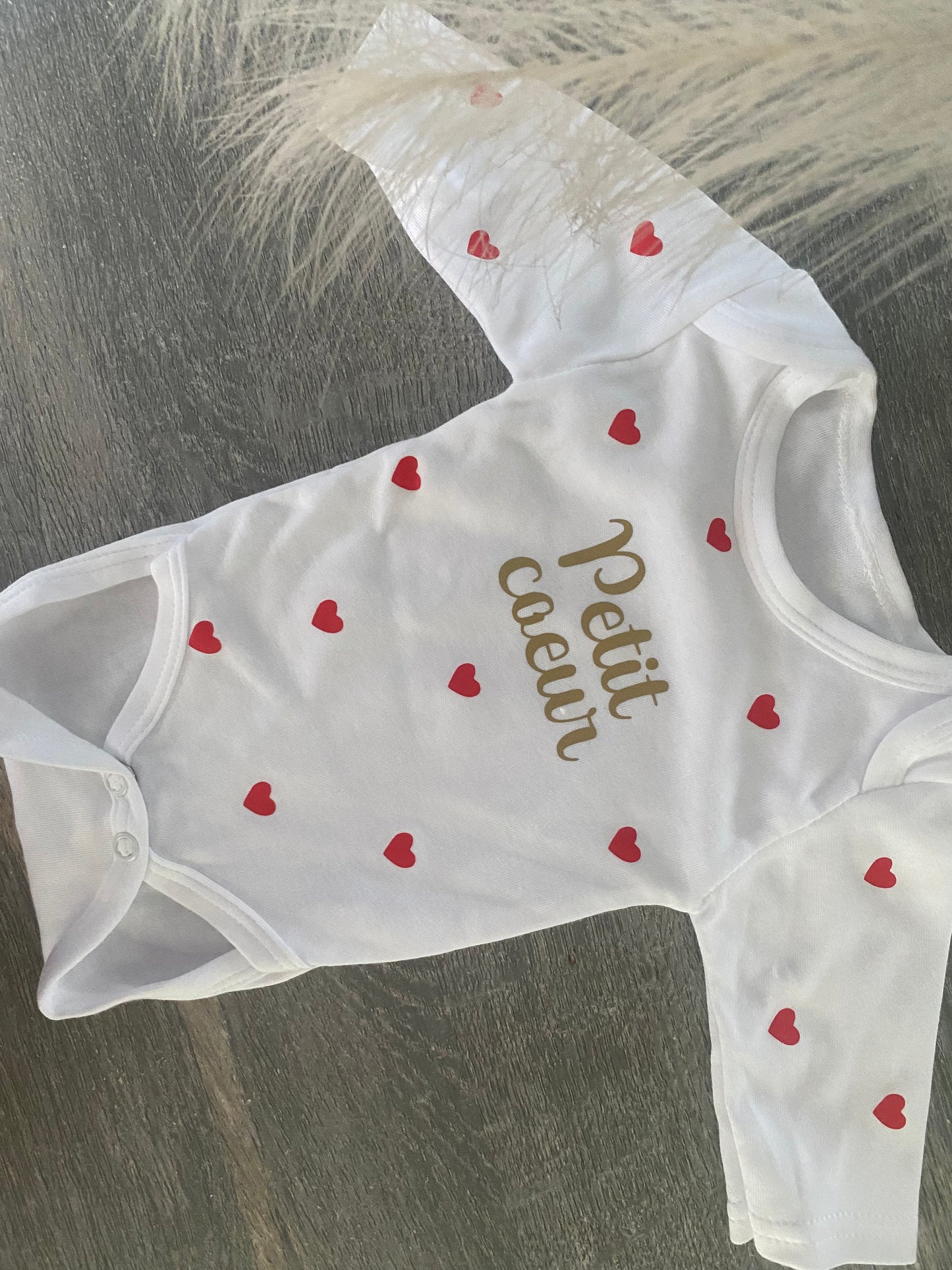 Dispo de suite | Body petit coeur (taille 1mois)