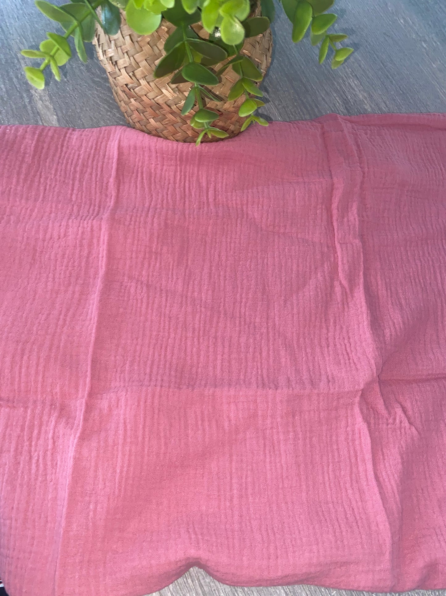 Lange Gaze de Coton | Framboise à personnaliser