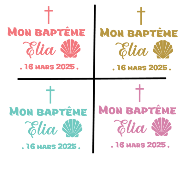 Complet baptême | Thème Coquillage 🐚