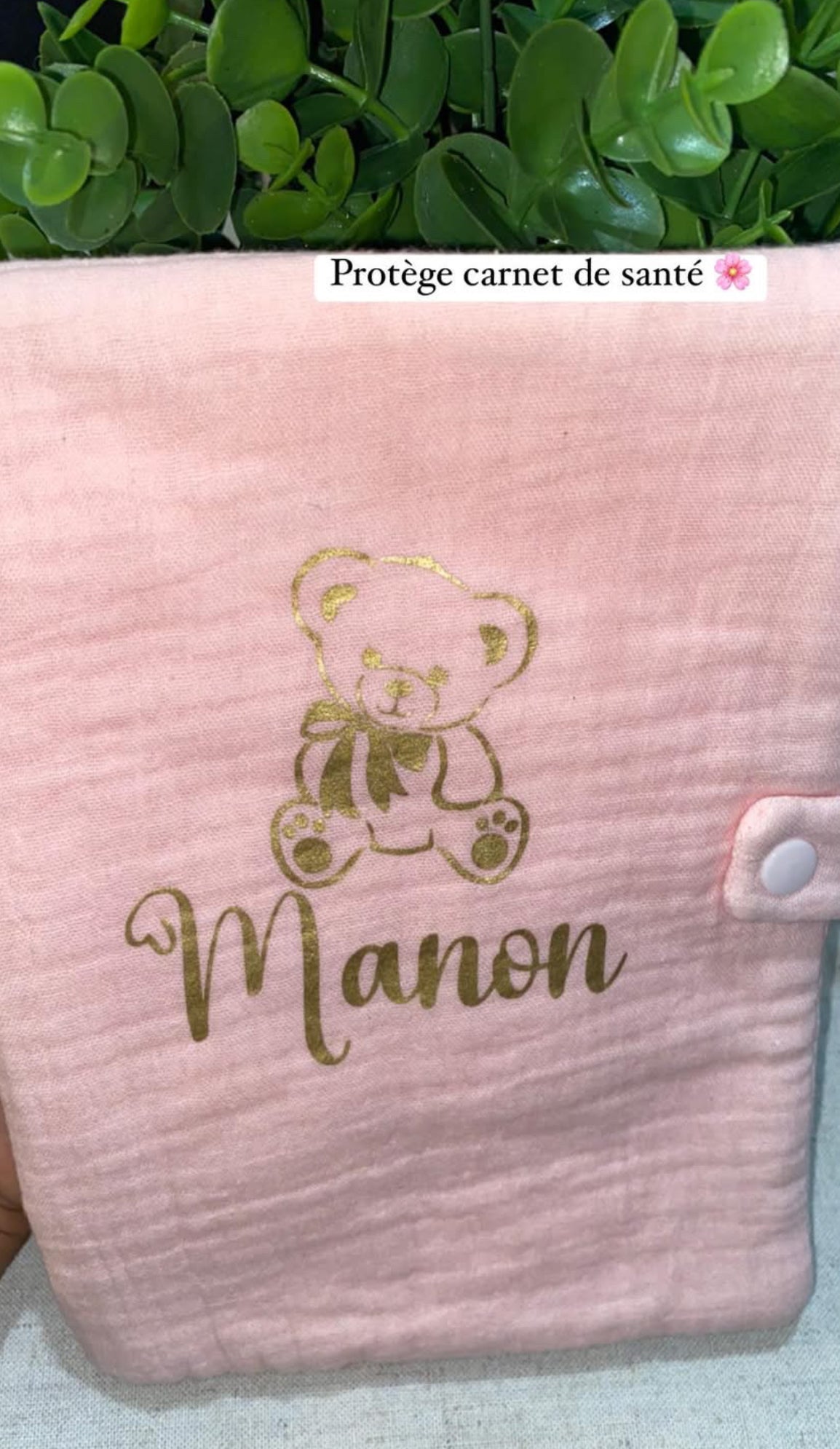 Protège carnet de santé | Rose Claire à personnaliser