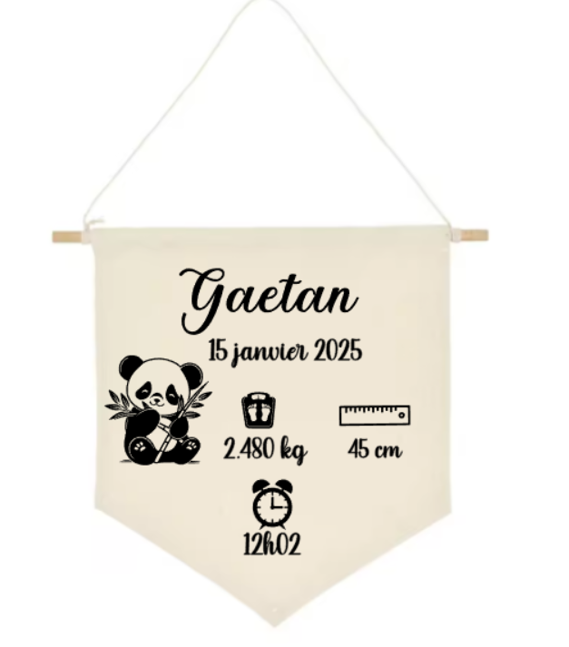 Fanion | Thème Panda🐼