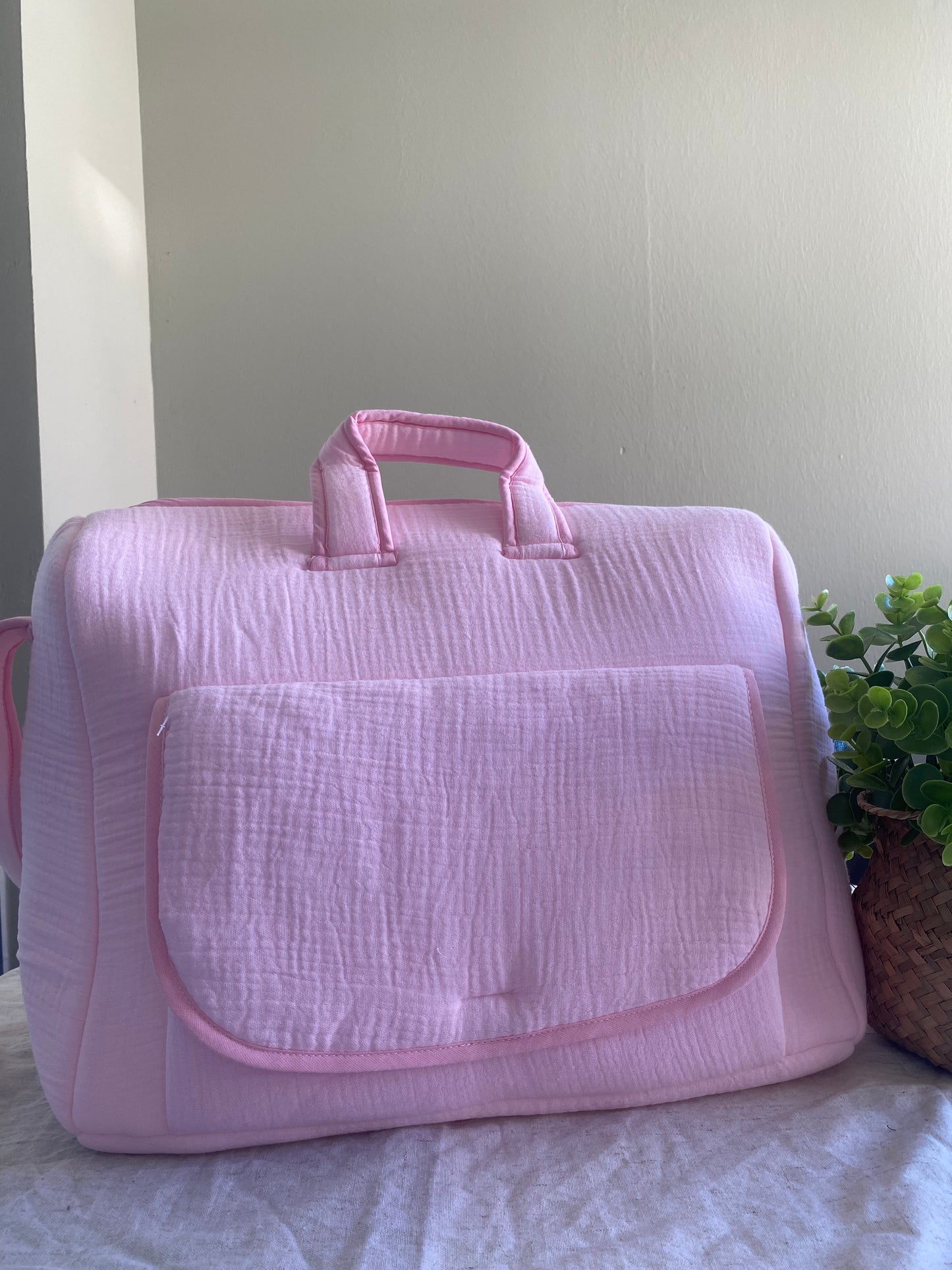 Sac à langer | Rose claire à personnaliser