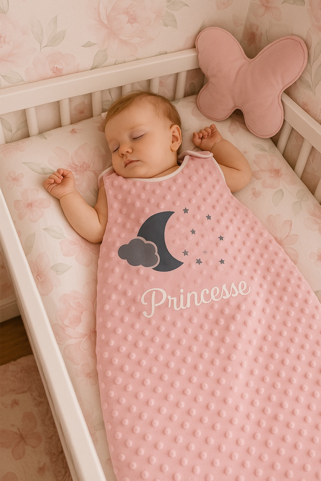 Gigoteuse minky | Rose claire à personnaliser