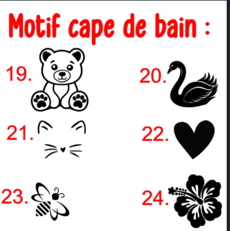 Cape de bain | Vert d'eau à personnaliser