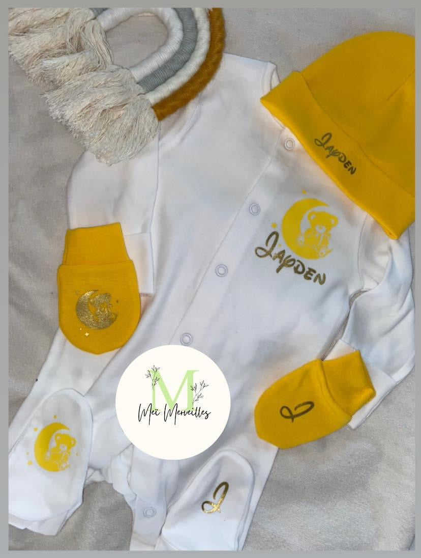 Tenue de naissance | Petit ours sur lune (2)