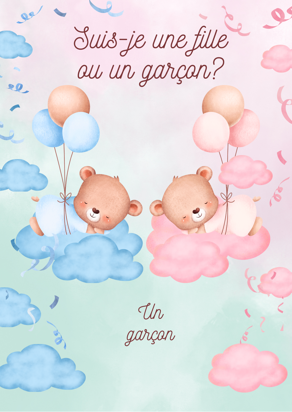 Carte à gratter | Gender Reveal