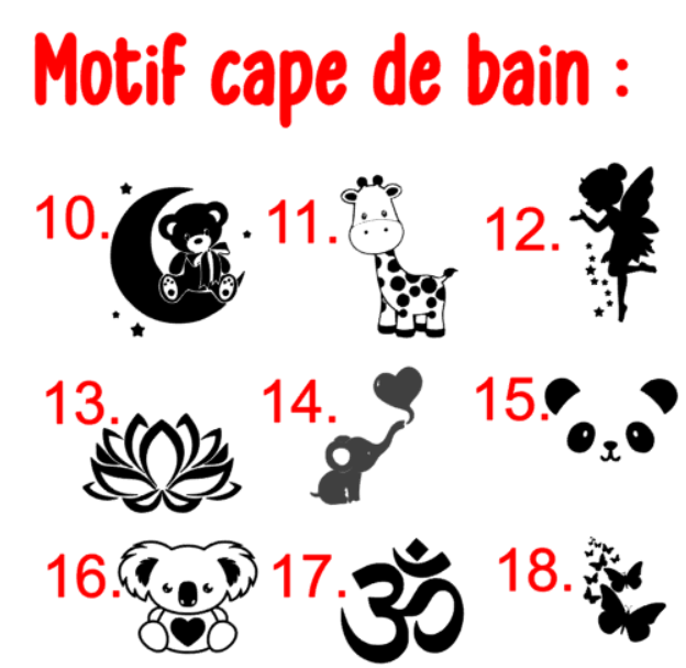Cape de bain | Jaune à personnaliser