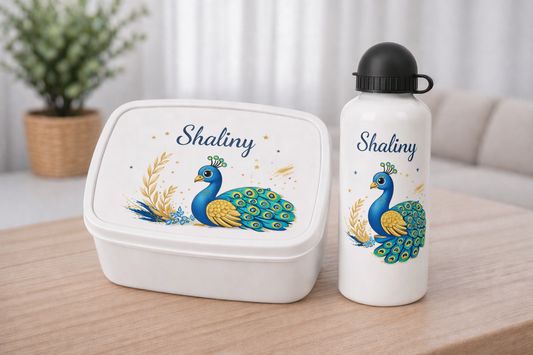 Gourde et/ou Boîte à goûter | Paon 🦚