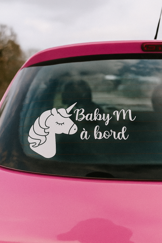 Stickers bebe à bord | 🦄 Licorne