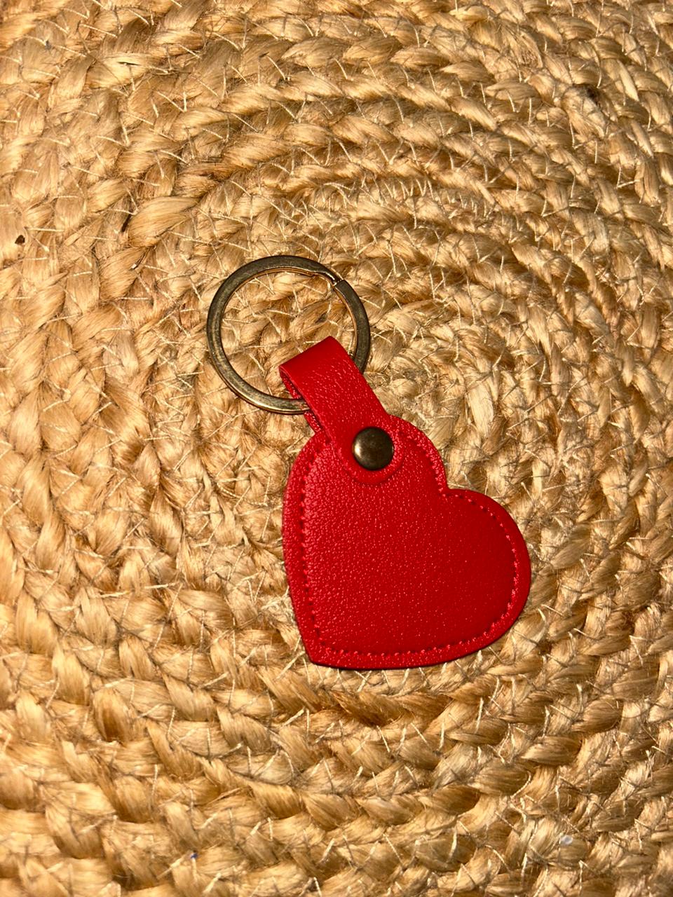 Porte clef cuir | forme coeur