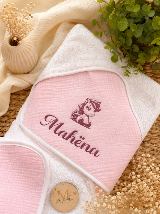 Cape de bain | Rose Claire à personnaliser