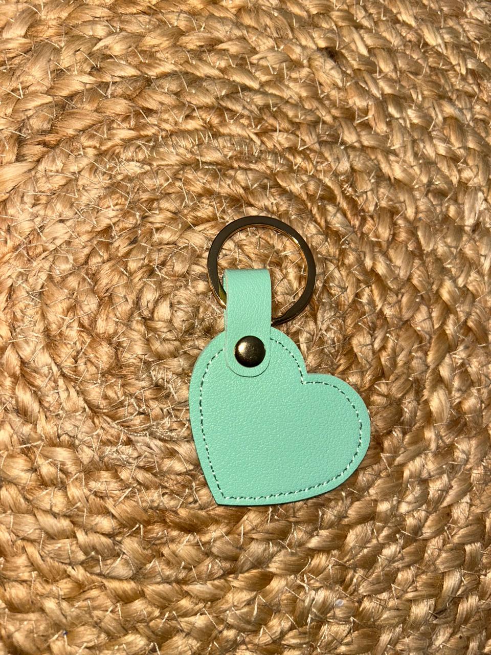 Porte clef cuir | forme coeur