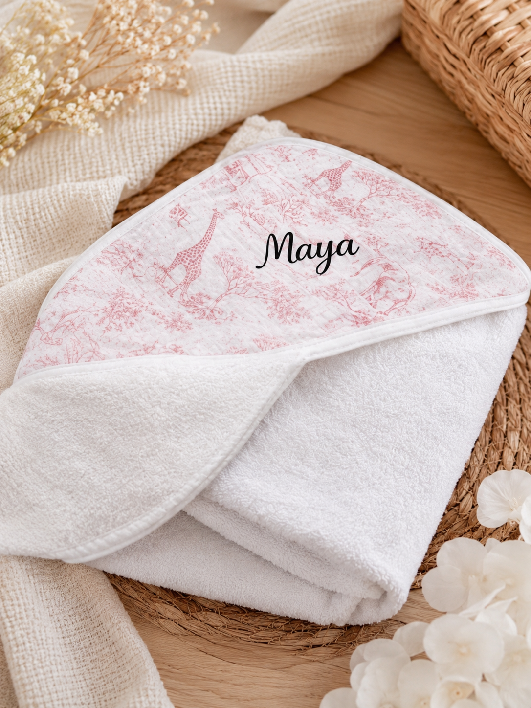 Cape de bain | Safari Rose à personnaliser