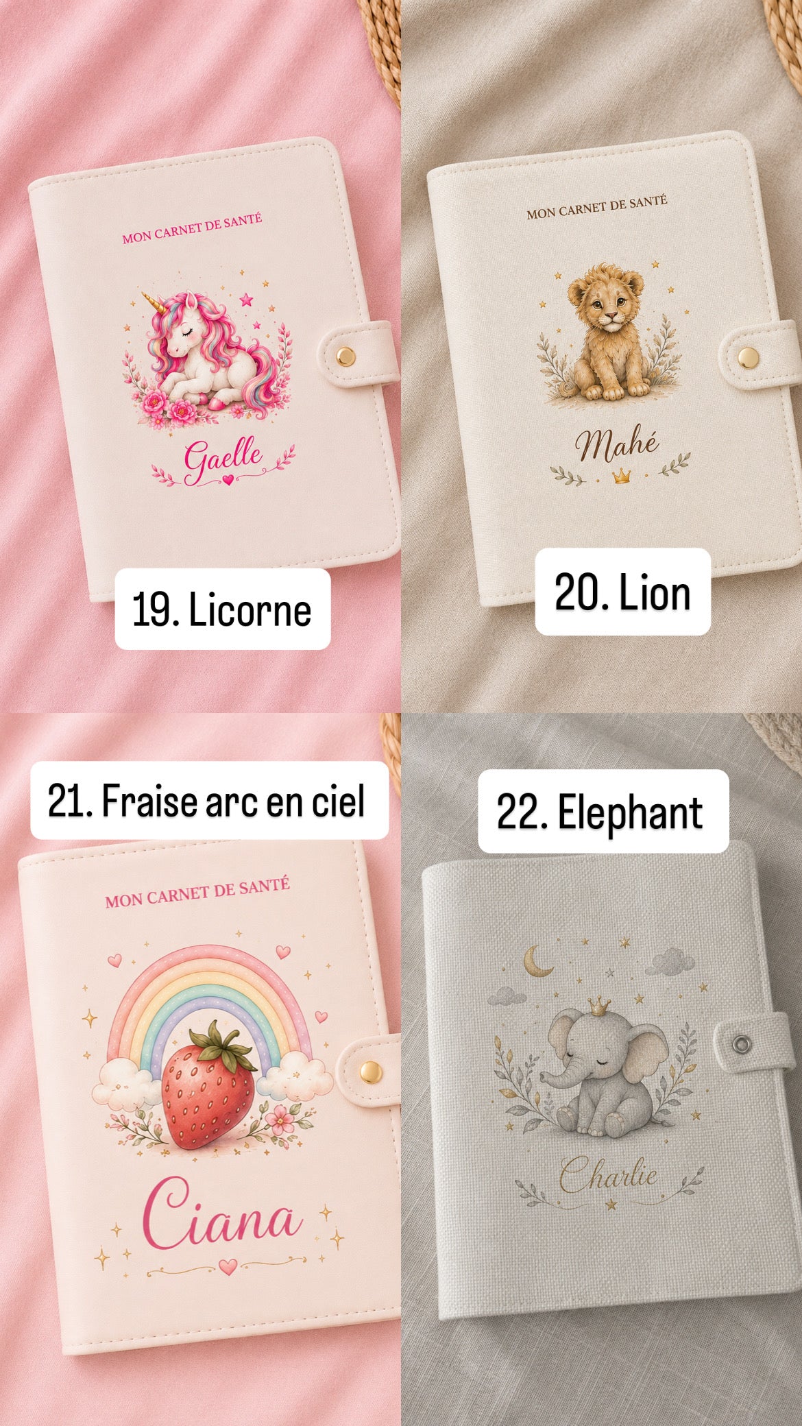 Carnet de santé _ dessin coloré au choix