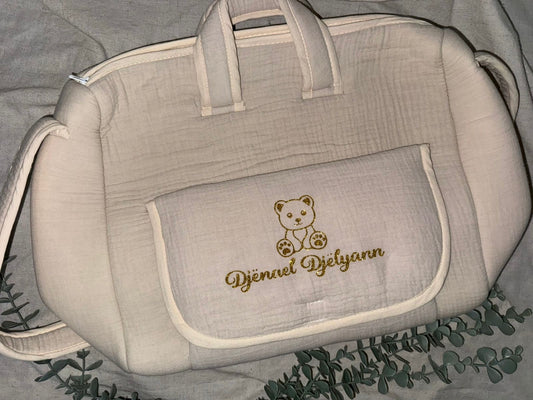 Sac à langer | Beige à personnaliser
