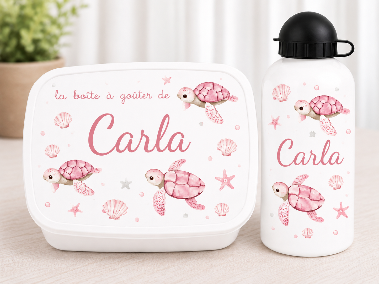 Gourde et/ou Boîte à goûter |  Tortue 🐢