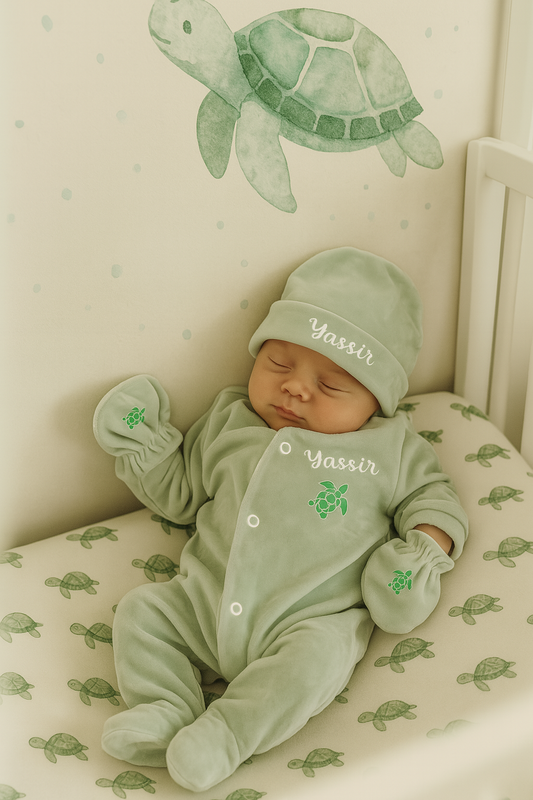 VELOURS vert sauge | Tortue