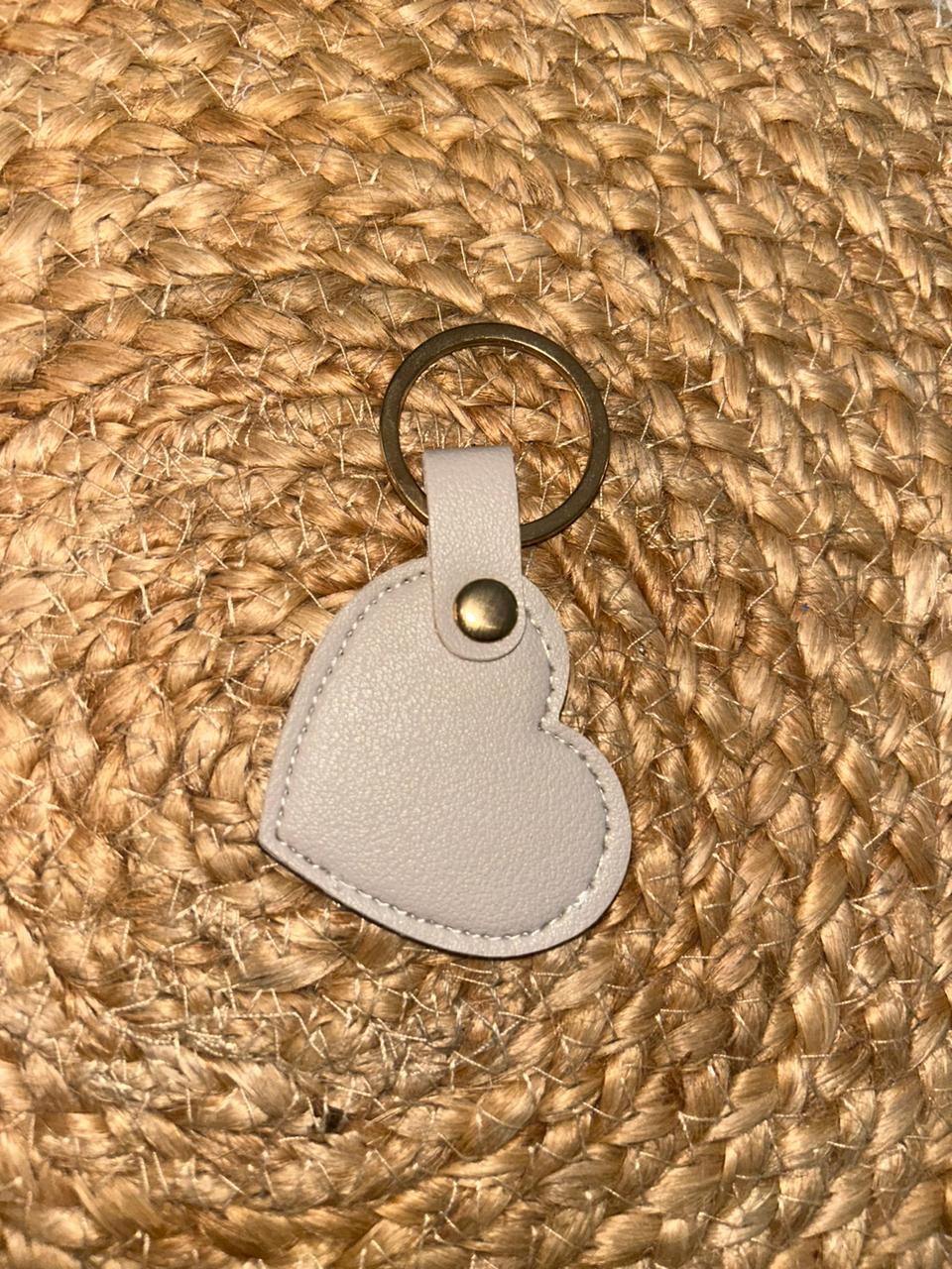 Porte clef cuir | forme coeur