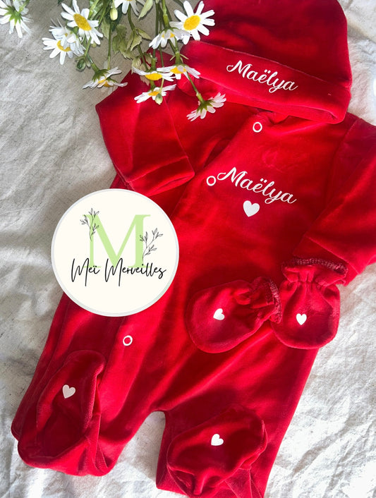 VELOUR rouge | Coeur