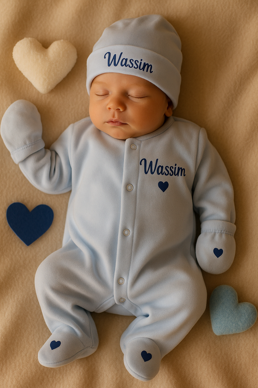 VELOUR bleu claire | Coeur