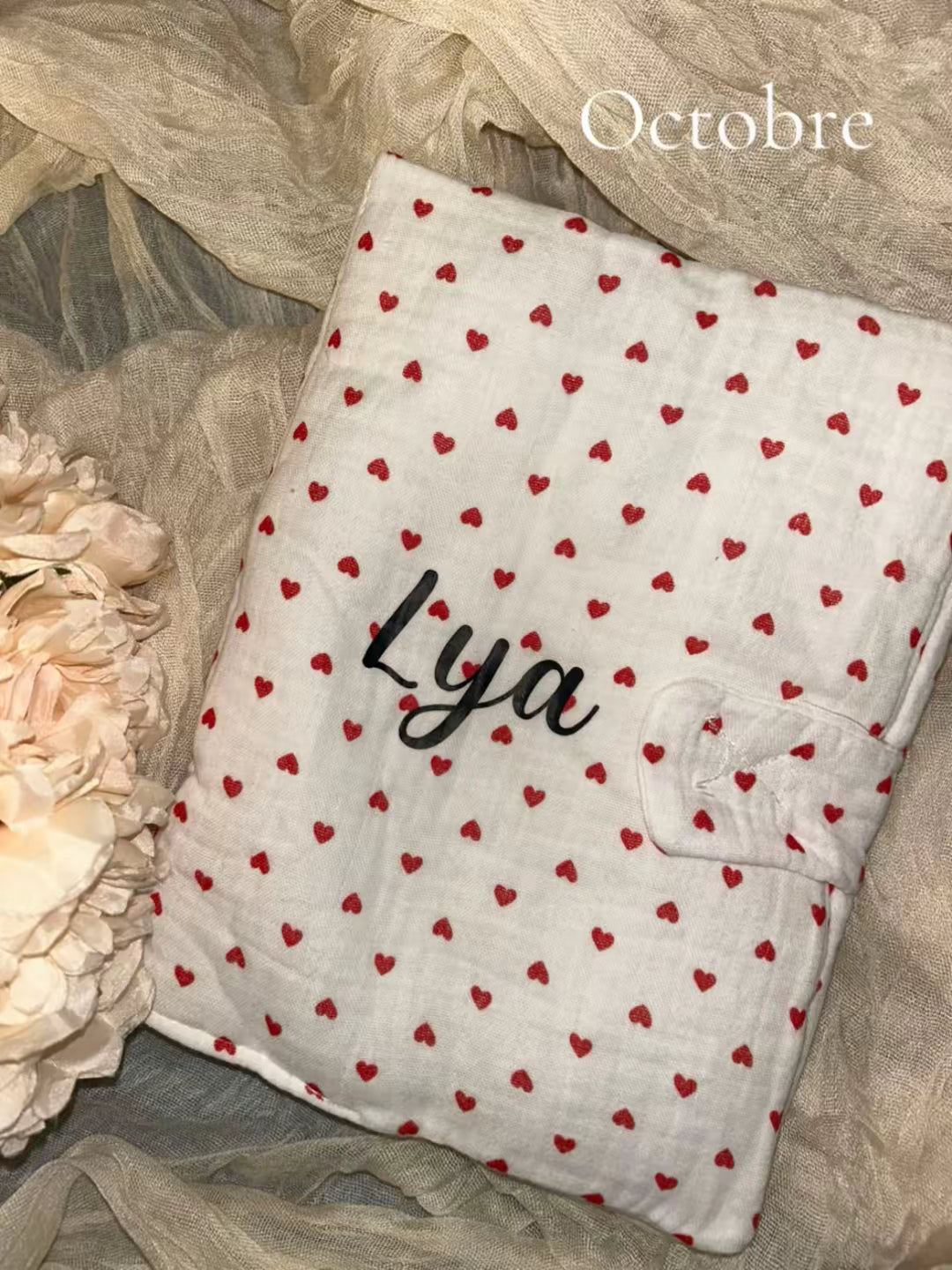 Protège carnet de santé | Plein de cœur rouge ❤️