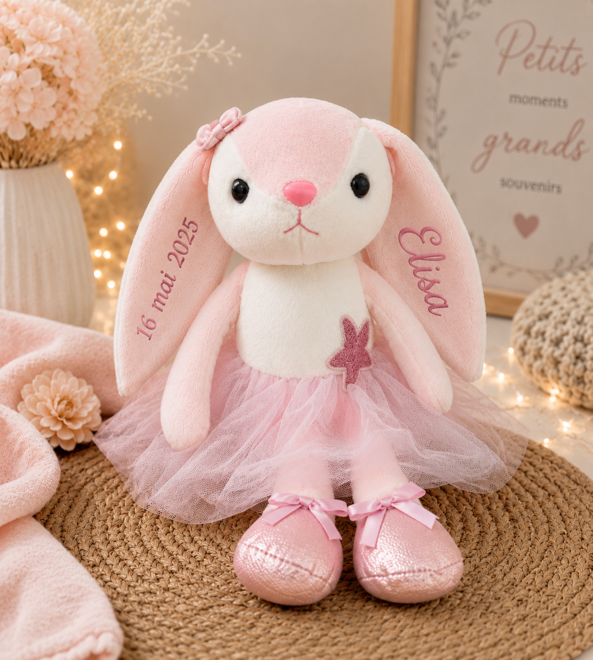 Précommande pour Mi-Août _  Lapin ballerine rose