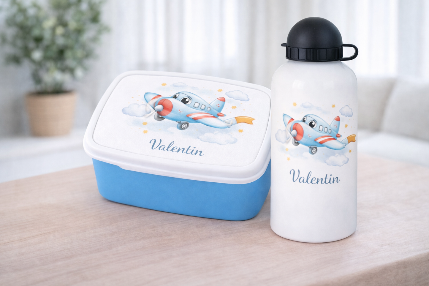 Gourde et/ou Boîte à goûter | Avion ✈️