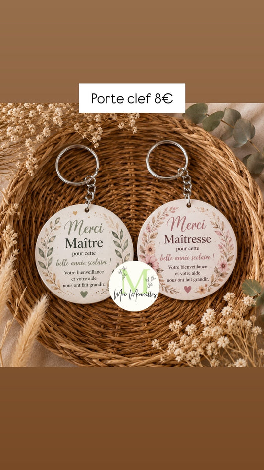 Porte clef remerciement