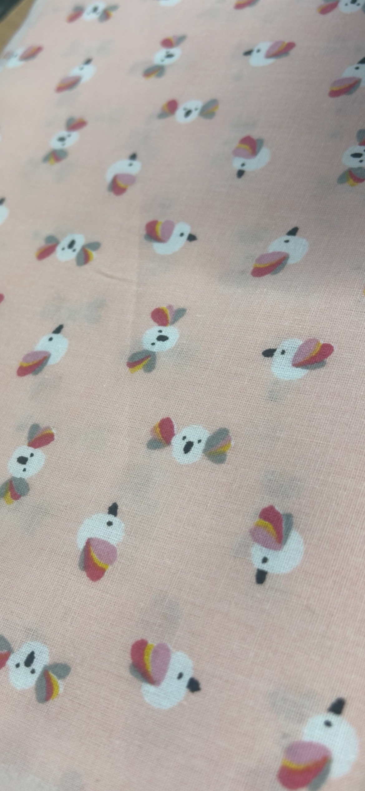 Drap picot + bavoir cantine | Petit oiseau