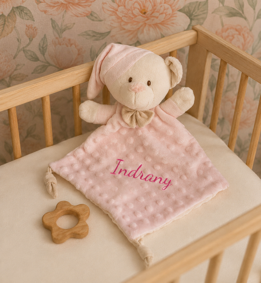 Doudou Ourson | Rose Claire